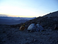 Acampando en el campamento base