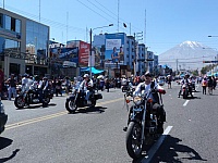 Motociclistas en el corso