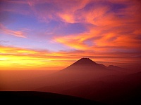 Ocaso del volcán Misti